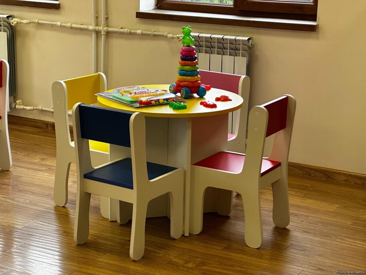 Xankəndidə təmirdən sonra açılan körpələr evi-uşaq bağçasından görüntülər