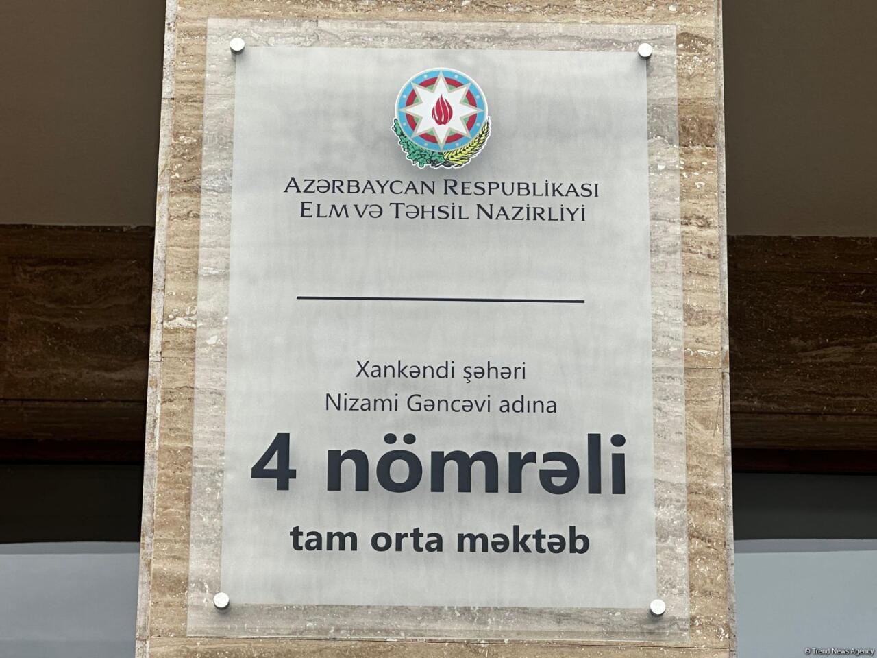 Xankəndidə açılışı olan məktəbdən