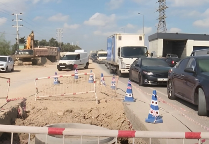 Sürücülər təmir olunan yolda cərimə ediliblər