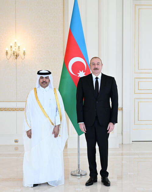 Prezident İlham Əliyev Qətərin Azərbaycanda yeni təyin olunmuş səfirinin etimadnaməsini qəbul edib