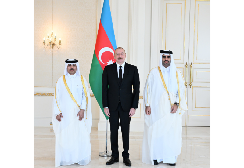 Prezident İlham Əliyev Qətərin Azərbaycanda yeni təyin olunmuş səfirinin etimadnaməsini qəbul edib