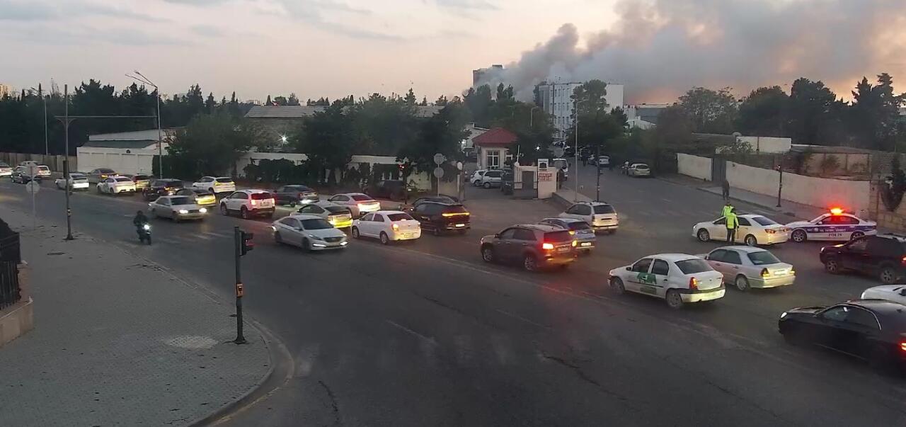 Bakıdakı yanğına görə bağlanan yol açıldı