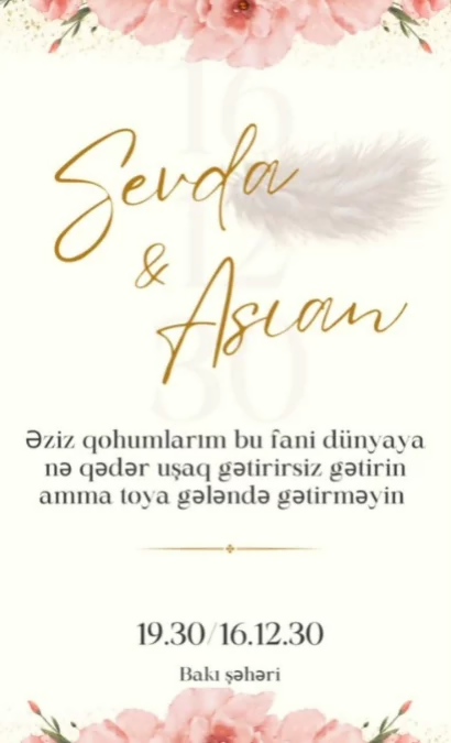 Azərbaycanda qəribə dəvətnamə