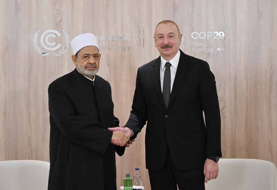 Президент Ильхам Алиев встретился с шейхом Аль-Азхар аш-Шарифа