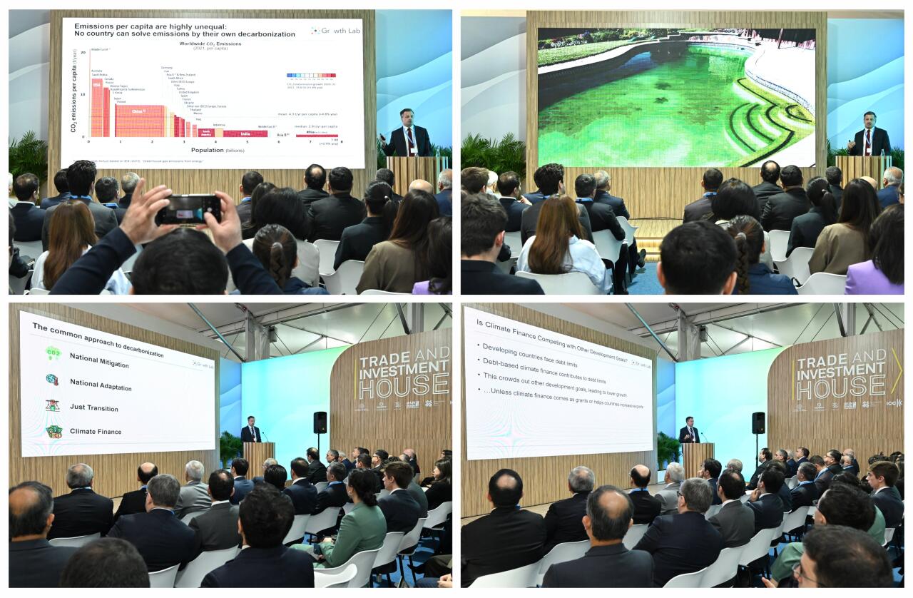 COP29 çərçivəsində Yaşıl İnkişaf Portalı və Harvard Universitetin İnkişaf Laboratoriyası təqdim olunub