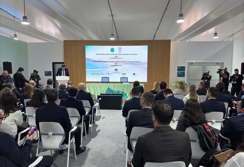COP29 çərçivəsində ilk bərpa olunan enerji hərracının qalibi elan edilib