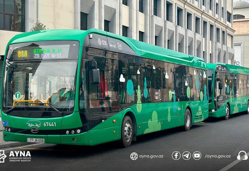 Bakıda bir neçə marşrut xətləri üzrə elektrikli avtobuslar fəaliyyətə başlayıb