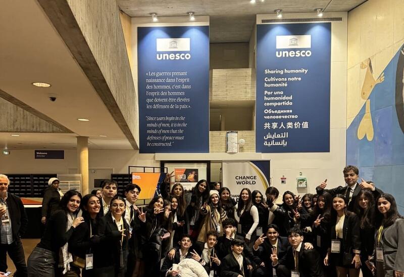 Azərbaycanlı şagird və tələbələr UNESCO-nun qərargahında qlobal problemləri müzakirə ediblər