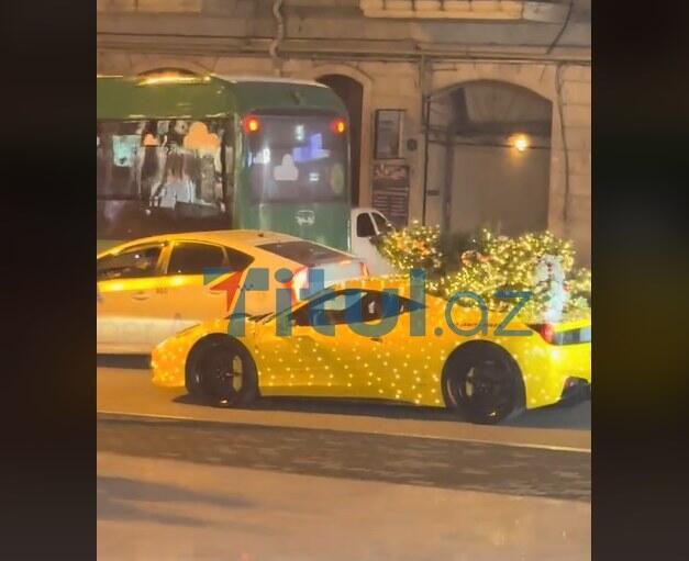Bakının mərkəzində hər kəsin diqqətini çəkən bu lüks avtomobil