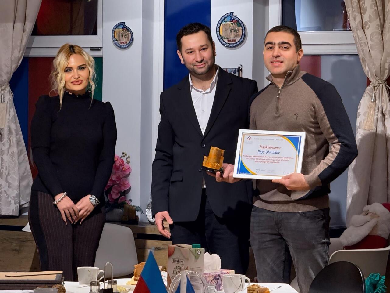 Активистов диаспоры Азербайджана наградили благодарственными письмами