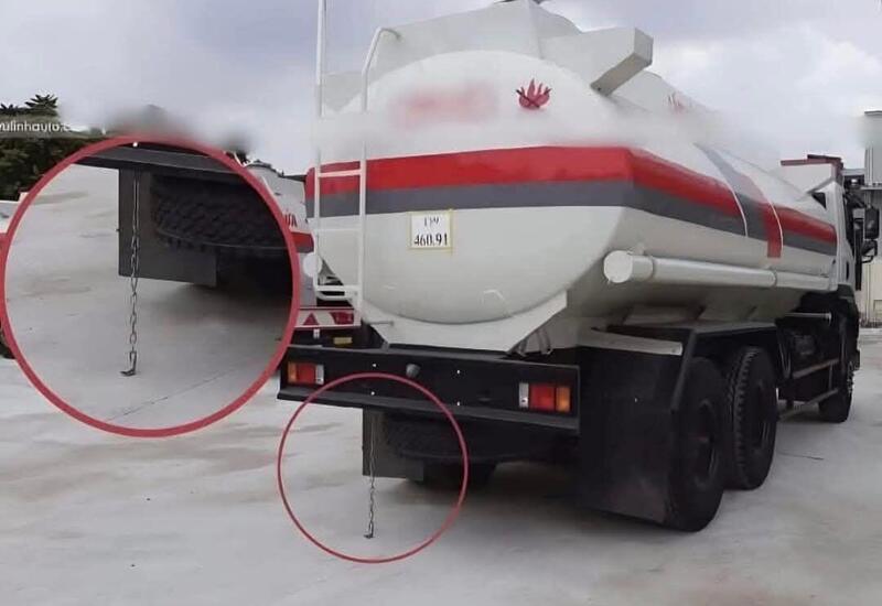 Yanacaq daşıyan avtomobilin arxasından asılan zəncir görün nə üçün imiş