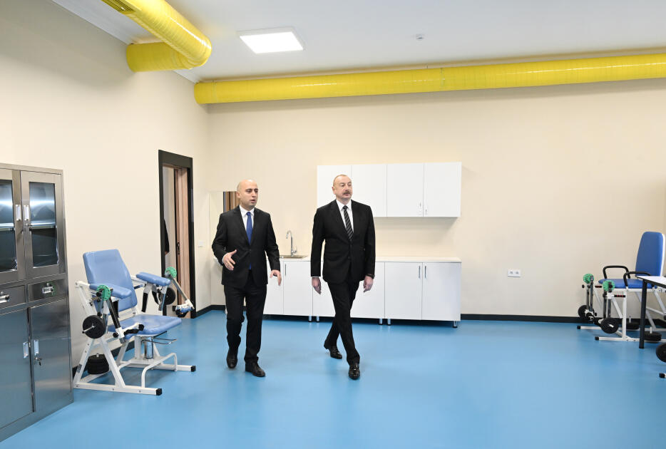 Президент Ильхам Алиев ознакомился с условиями, созданными в спортивном лицее «Вэтэн» после реконструкции