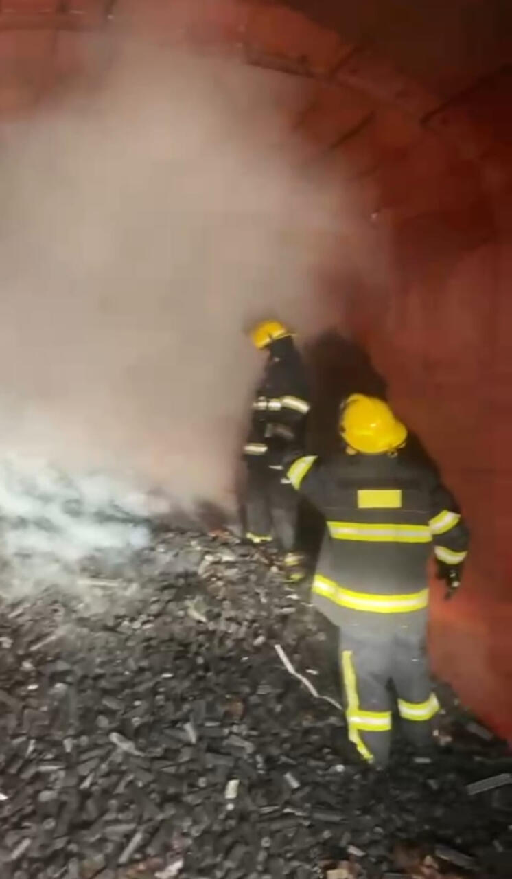 Пожар в вагоне на одной из станций Азербайджана