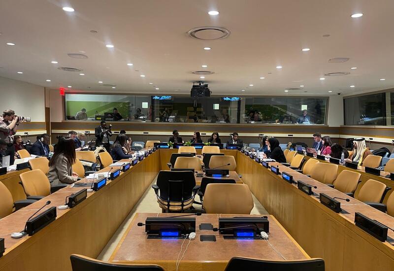 Sevil Mikayılova Nyu-Yorkda Qadın Parlament Spikerlərinin 15-ci Sammitinin Təşkilat Komitəsinin iclasında çıxış edib