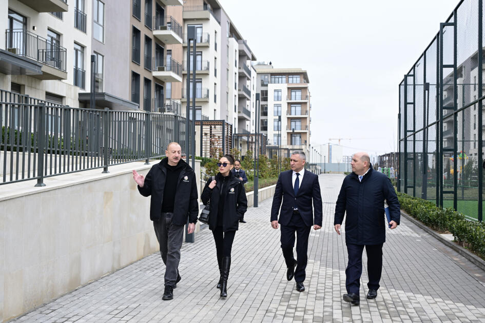 Prezident İlham Əliyev və Birinci xanım Mehriban Əliyeva “Ağdam Residence” yaşayış kompleksində yaradılan şəraitlə tanış olublar