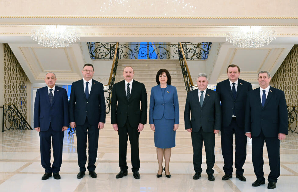 Prezident İlham Əliyev Belarus Milli Assambleyası Respublika Şurasının sədrini qəbul edib