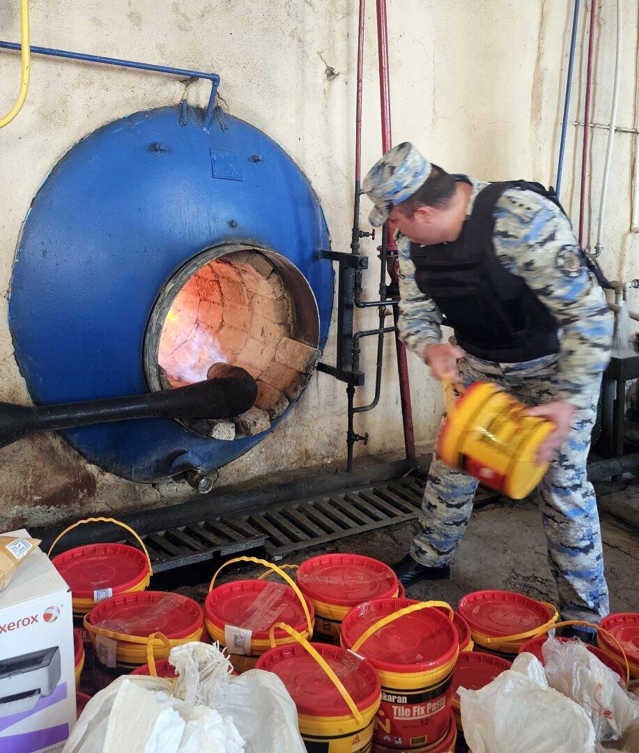 1432 kq müxtəlif növ narkotik vasitələr və psixotrop maddələr məhv edilib