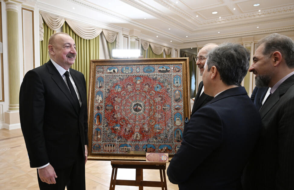 Prezident İlham Əliyev İran İslam Şurası Məclisinin sədrini qəbul edib