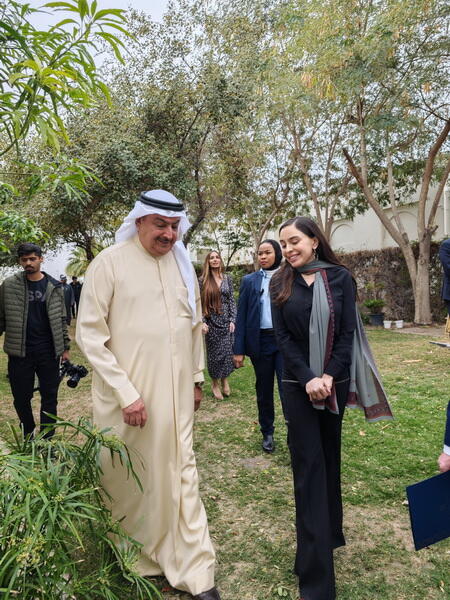 Leyla Əliyeva və Arzu Əliyeva Bəhreynin RAK İncəsənət Fondunda olublar