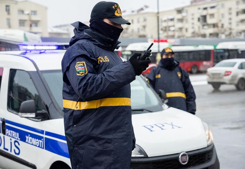 Hava şəraiti ilə əlaqədar polis əməkdaşları zəruri təhlükəsizlik tədbirləri görürlər
