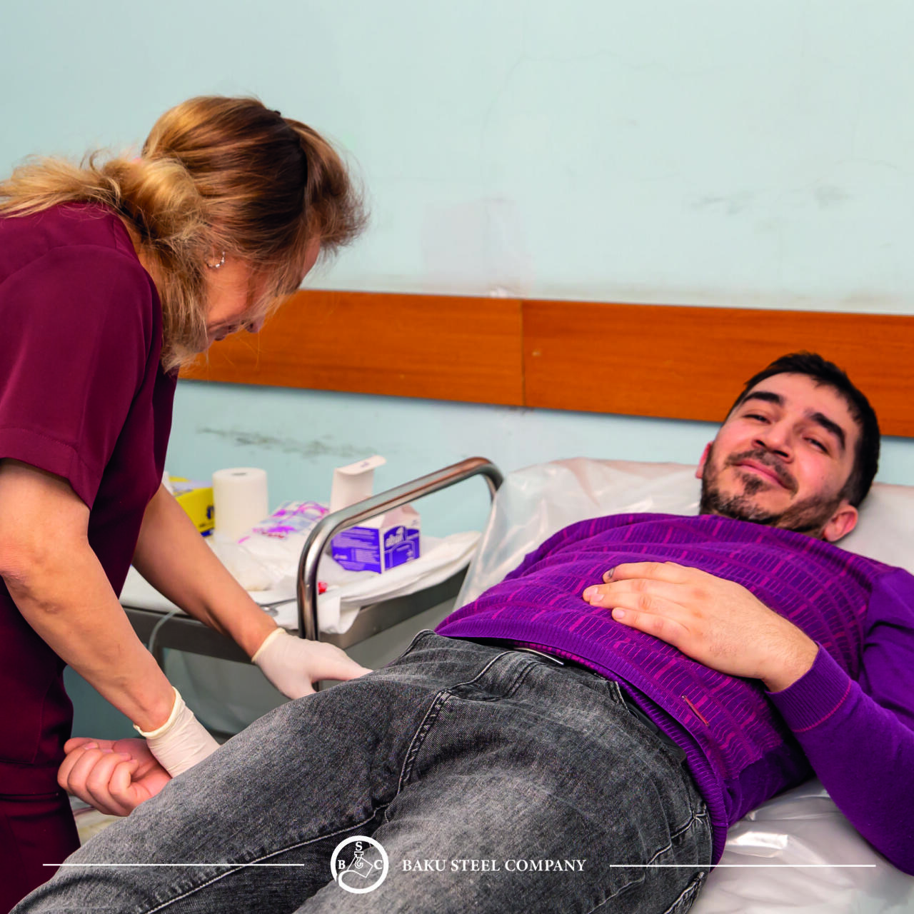 ЗАО “Baku Steel Company” провело акцию по сдаче крови для пациентов с талассемией и гемофилией