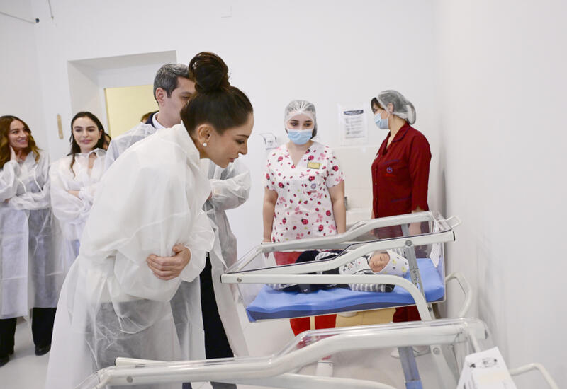 Birinci vitse-prezident Mehriban Əliyeva Gəncə Şəhər Birləşmiş Xəstəxanasının Perinatal Mərkəzində olub