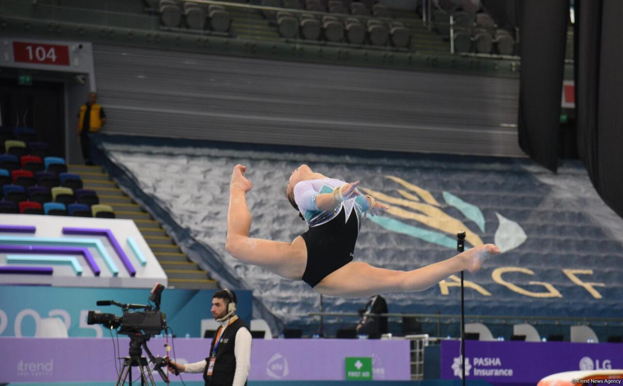 Bakıda idman gimnastikası üzrə Dünya Kubokunun 2 ci günü start götürüb