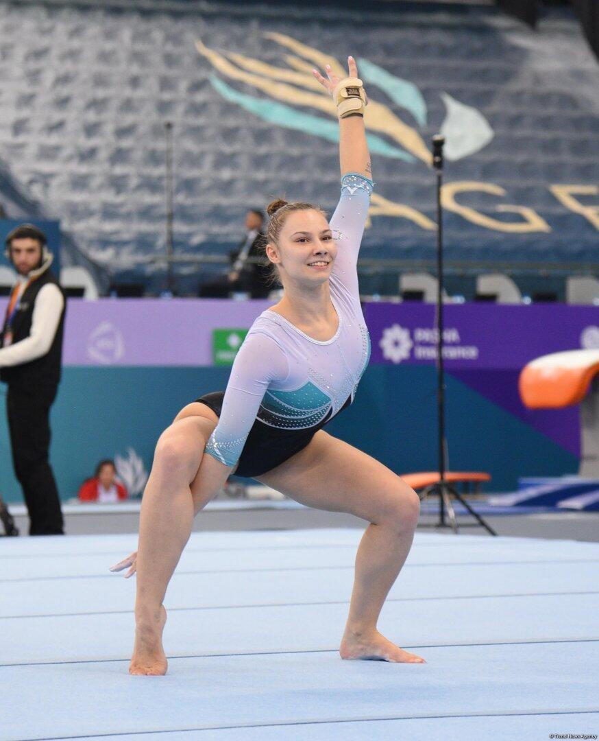 Bakıda idman gimnastikası üzrə Dünya Kubokunun 2 ci günü start götürüb