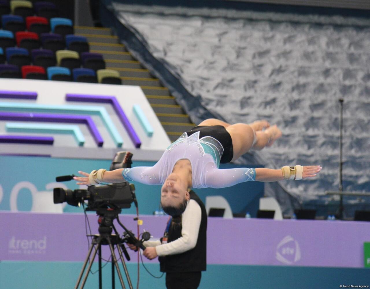 Bakıda idman gimnastikası üzrə Dünya Kubokunun 2 ci günü start götürüb