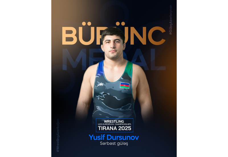 Yusif Dursunov U-23 Avropa çempionatının bürünc medalını qazandı