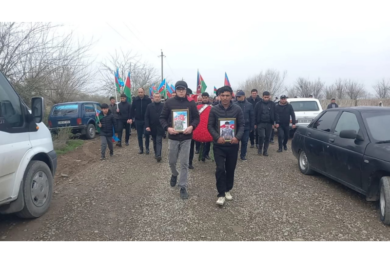 В Сабирабаде простились с погибшим из-за лавины военнослужащим Али Имановым