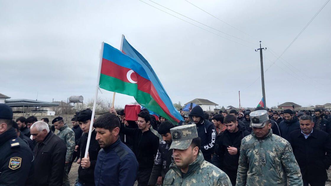 В Сабирабаде простились с погибшим из-за лавины военнослужащим Али Имановым