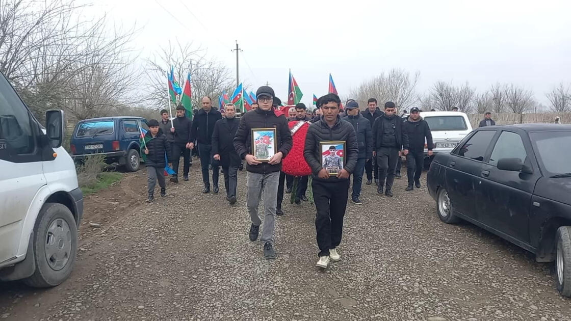 В Сабирабаде простились с погибшим из-за лавины военнослужащим Али Имановым