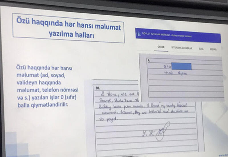 Cavab əvəzinə öz nömrəsini yazdı