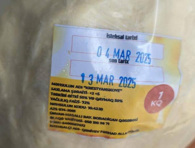 Azərbaycanda məşhur yağ da SAXTA ÇIXDI