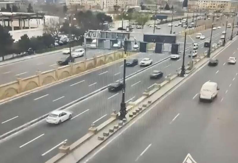 Bakıda tunelə "uçan" maşının sürücüsünün