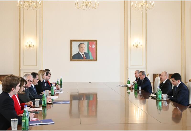 Prezident İlham Əliyev Avropa İttifaqının ali nümayəndəsi, Avropa Komissiyasının vitse-prezidenti Kaya Kallası qəbul edib