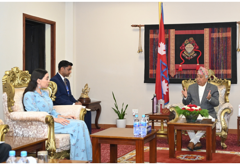 Heydər Əliyev Fondunun vitse-prezidenti Leyla Əliyeva Nepalın Prezidenti Ramçandra Paudellə görüşüb