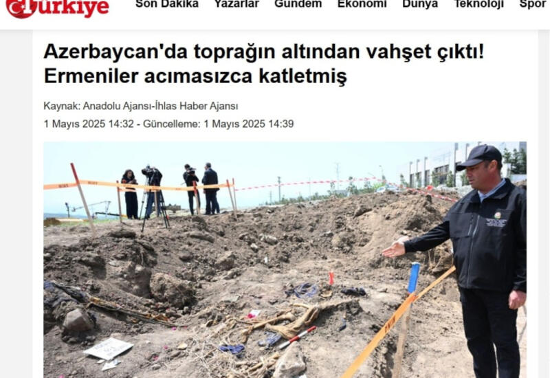 В газете Türkiye опубликован материал о преступлениях армян против азербайджанцев