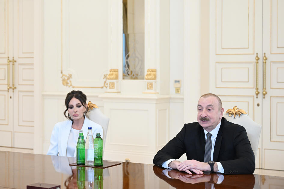 Президент Азербайджана Ильхам Алиев и Первая леди Мехрибан Алиева встретились с Патриархом Московским и всея Руси Кириллом
