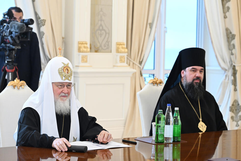 Президент Азербайджана Ильхам Алиев и Первая леди Мехрибан Алиева встретились с Патриархом Московским и всея Руси Кириллом