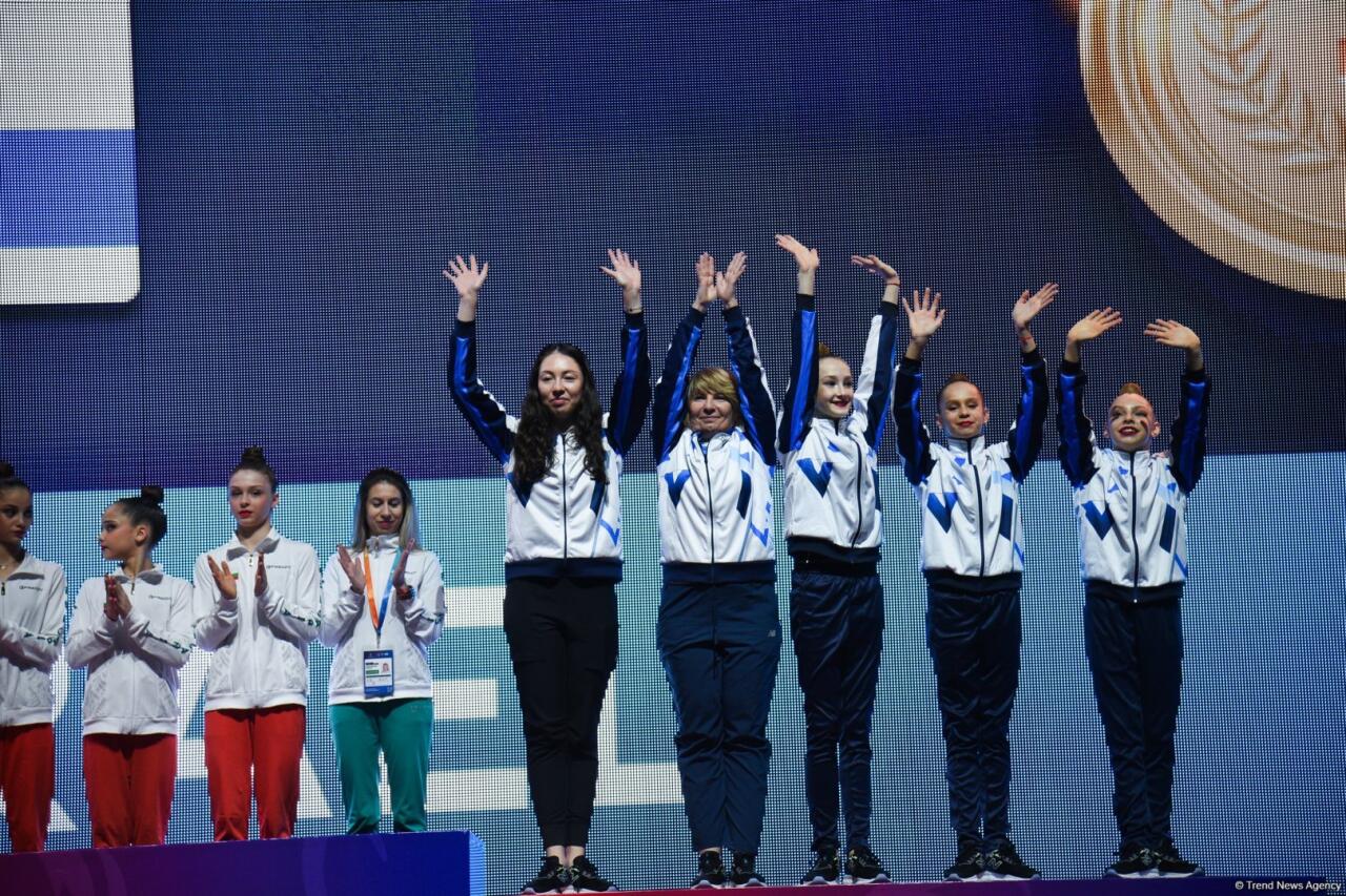 Bakıda keçirilən bədii gimnastika üzrə Avropa kubokunun üçüncü günündə növbəti qaliblər mükafatlandırılıb