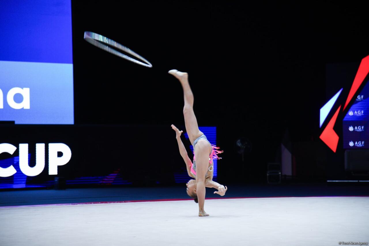 Bakıda keçirilən bədii gimnastika üzrə Avropa kubokunun üçüncü günündə növbəti qaliblər mükafatlandırılıb