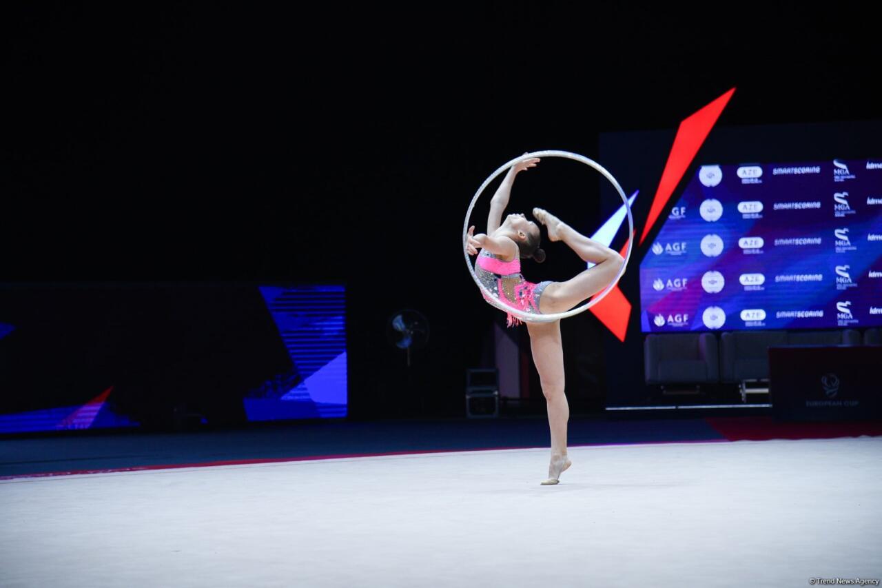 Bakıda keçirilən bədii gimnastika üzrə Avropa kubokunun üçüncü günündə növbəti qaliblər mükafatlandırılıb