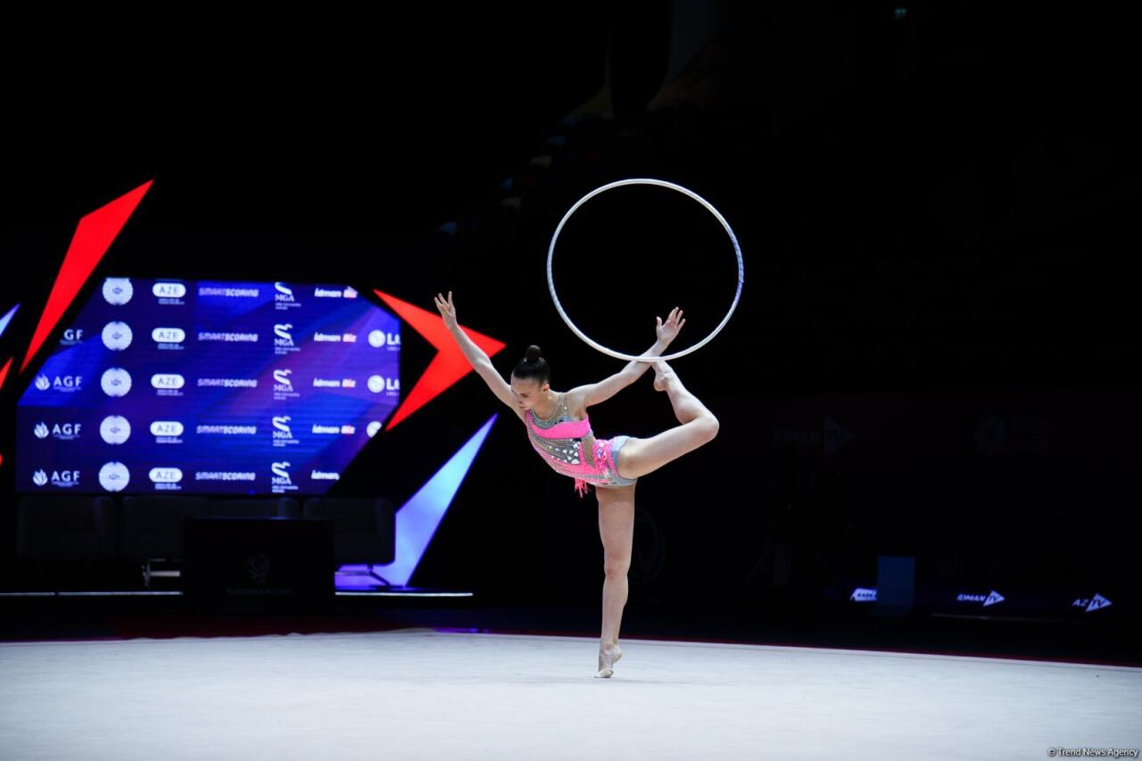 Bakıda keçirilən bədii gimnastika üzrə Avropa kubokunun üçüncü günündə növbəti qaliblər mükafatlandırılıb