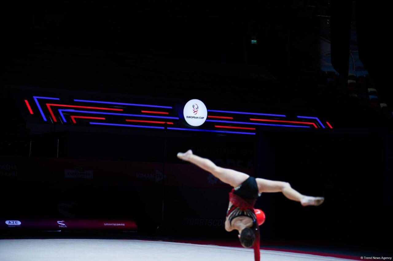 Bakıda keçirilən bədii gimnastika üzrə Avropa kubokunun üçüncü günündə növbəti qaliblər mükafatlandırılıb