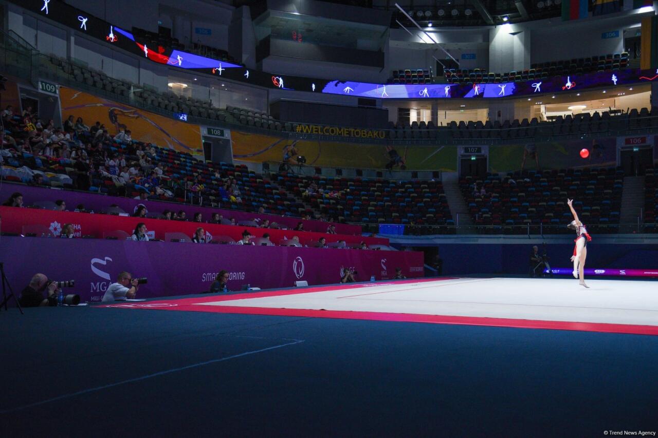Bakıda keçirilən bədii gimnastika üzrə Avropa kubokunun üçüncü günündə növbəti qaliblər mükafatlandırılıb