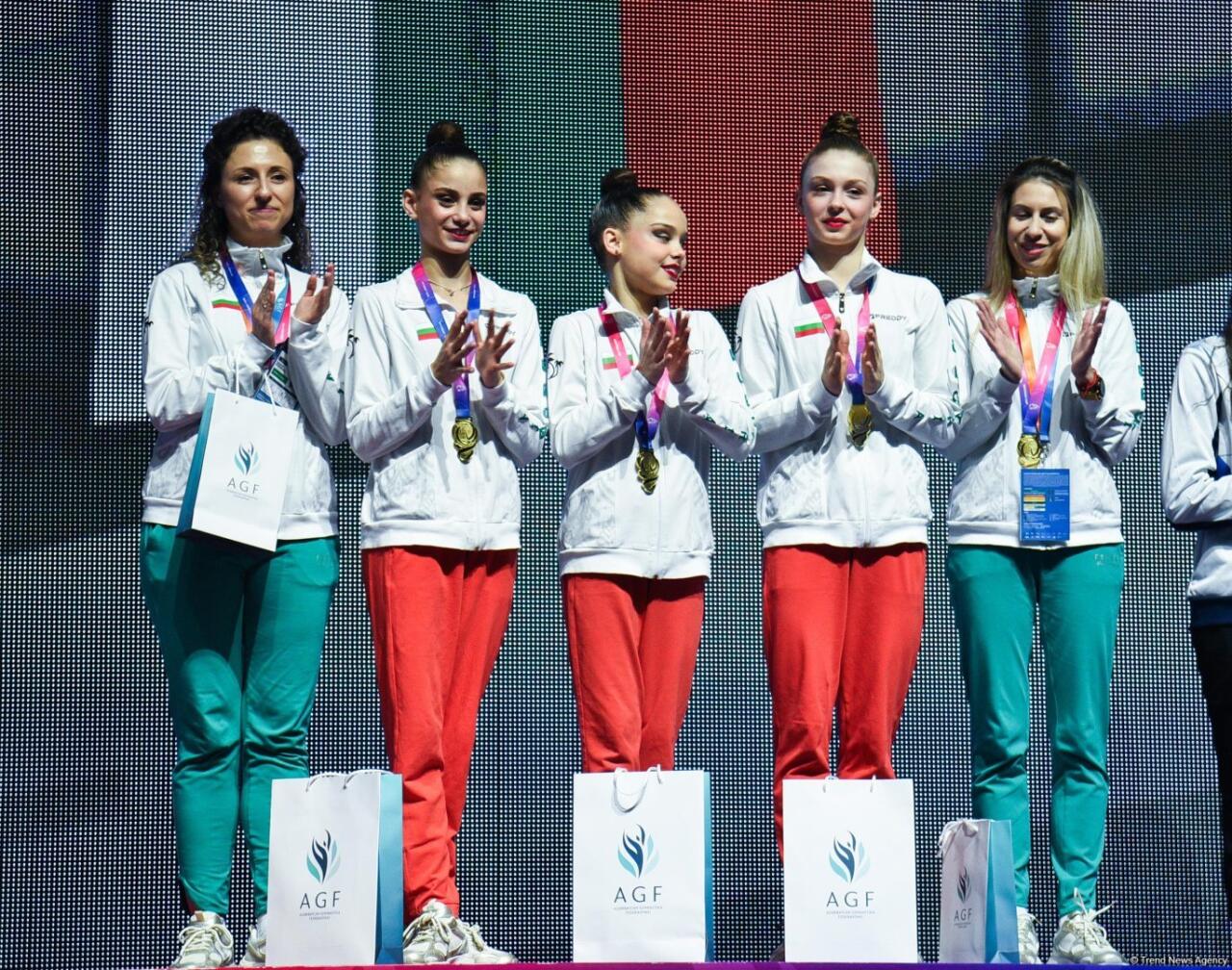 Bakıda keçirilən bədii gimnastika üzrə Avropa kubokunun üçüncü günündə növbəti qaliblər mükafatlandırılıb