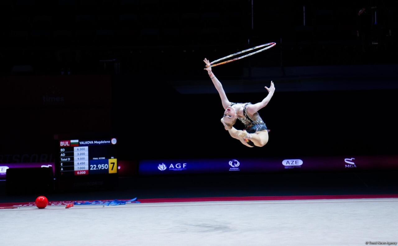 Bakıda keçirilən bədii gimnastika üzrə Avropa kubokunun üçüncü günündə növbəti qaliblər mükafatlandırılıb