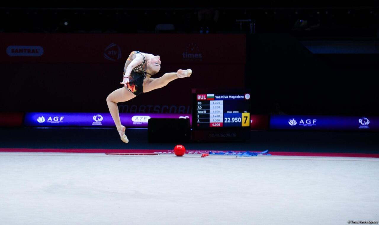 Bakıda keçirilən bədii gimnastika üzrə Avropa kubokunun üçüncü günündə növbəti qaliblər mükafatlandırılıb